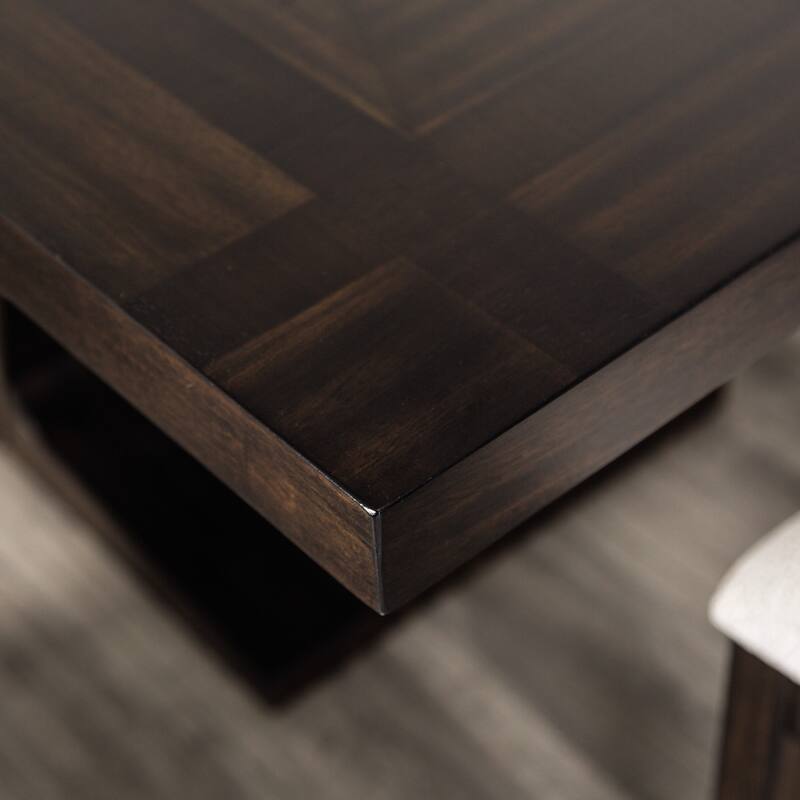 Furniture of America Yara Modern 7-Piece Espresso Wood Dining Table Set