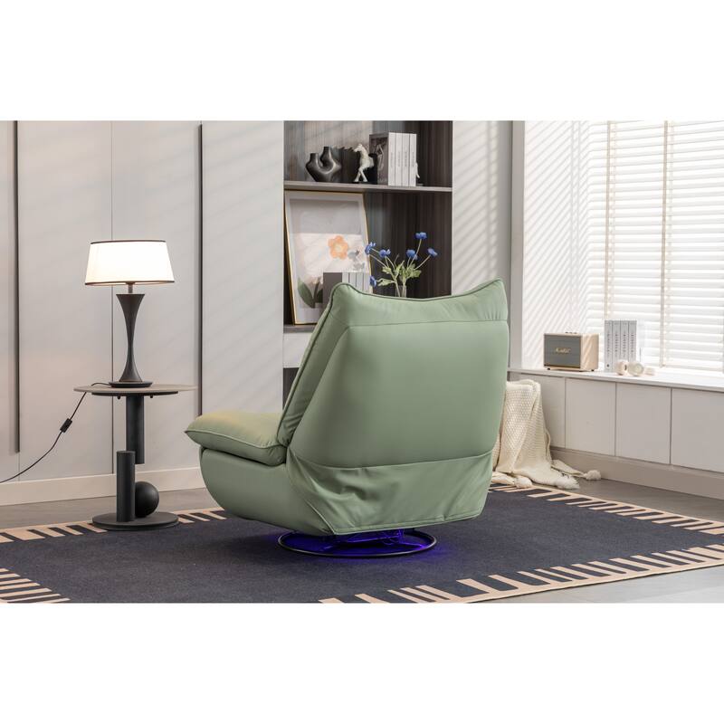 270 Swivel Glider Recliner Chair, Power Recliner Rocking Chair, USB Port Charge for Nursery Chair with Atmosphere Lamp