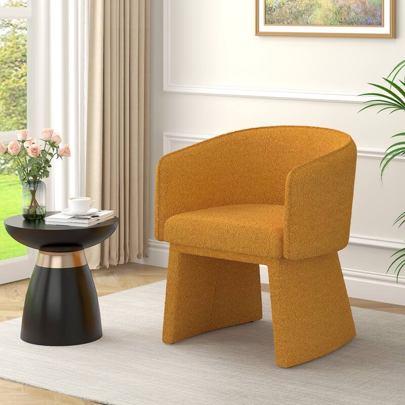 Mid-Century Arm Chairs Leisure Chair,Orange - Orange