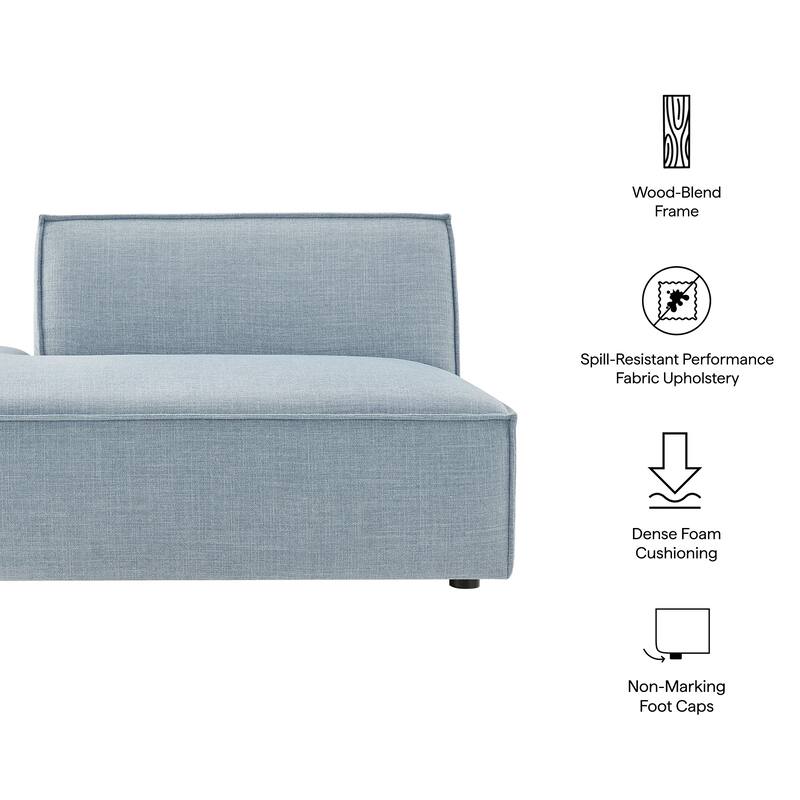 Restore Performance Fabric Upholstered Left-Facing Armless Modular Chaise