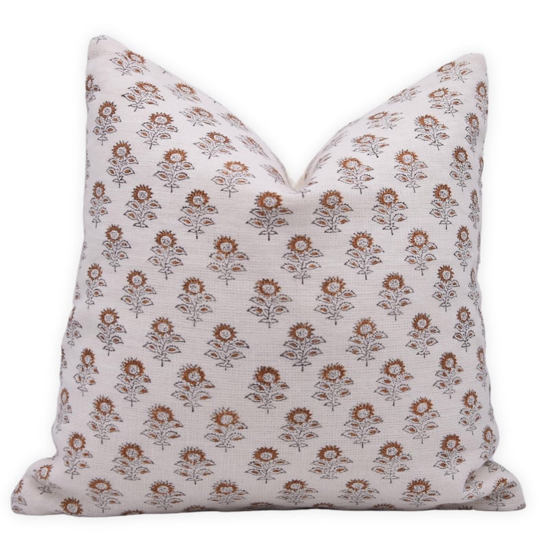 Fabdivine Linen Bohemian Block print pillow Cover - Pillow Covers - 24" x 24"