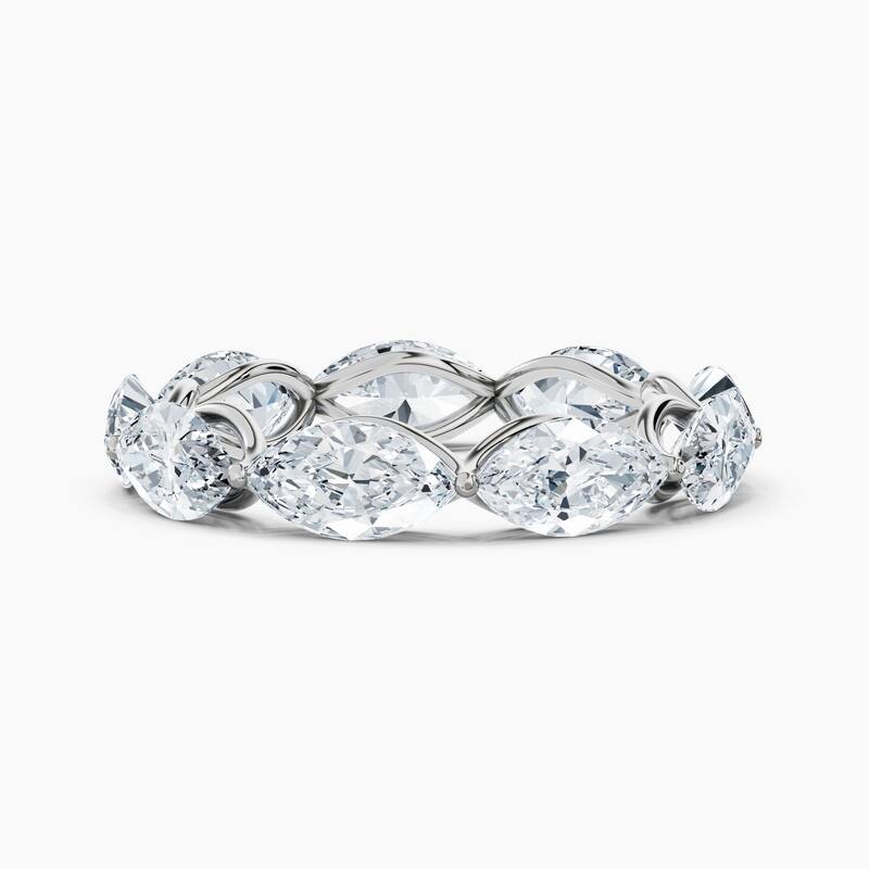 Auriya 14k Gold Marquise East-West Lab Grown Diamond Eternity Band 1.50 - 6.00 ct. tw. (F-G, VS) - 4.50 ct. wt. - 4.5 - White