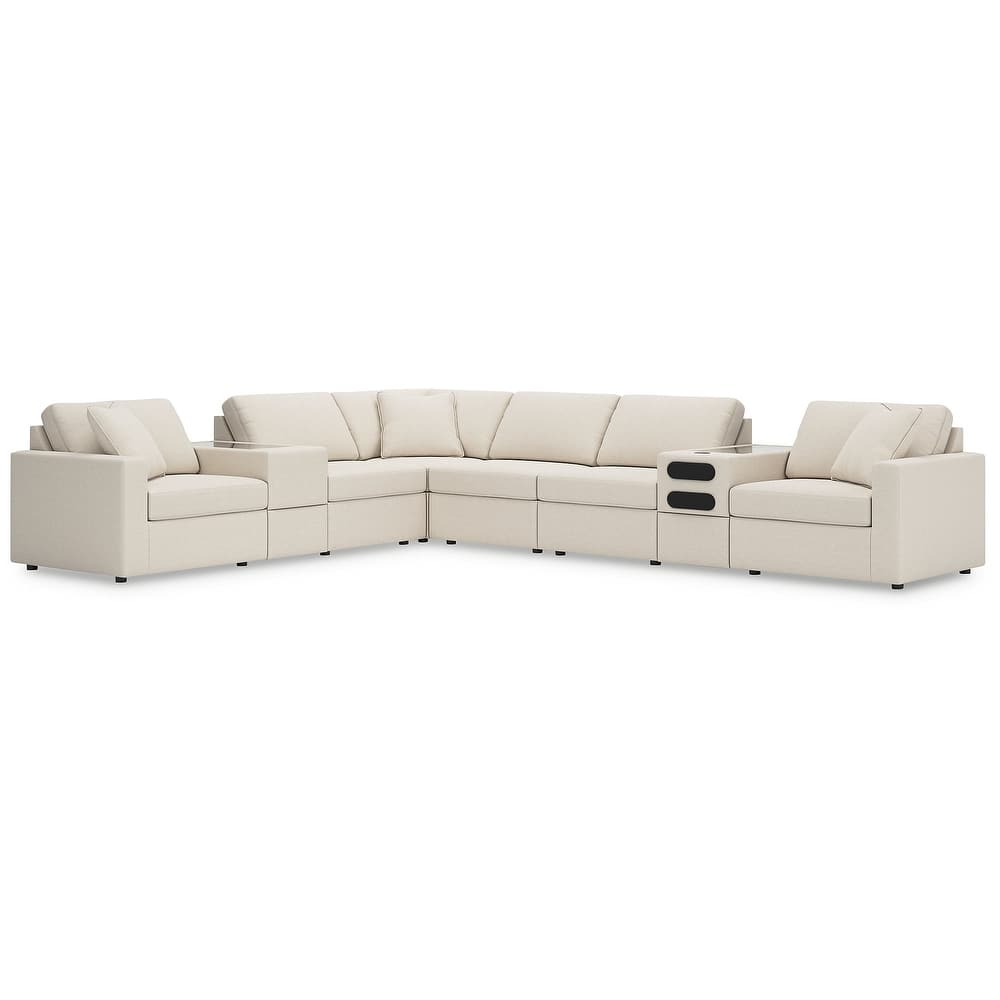 Signature Design by Ashley Modmax 8-Piece Sectional with Audio and Storage Consoles - 156" W x 124" D x 36" H