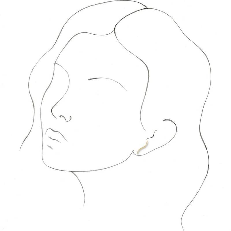 Curata 14k Yellow Gold Polished Earrings Climber