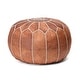 preview thumbnail 7 of 32, nuLOOM Handmade Moroccan Leather Ottoman Pouf