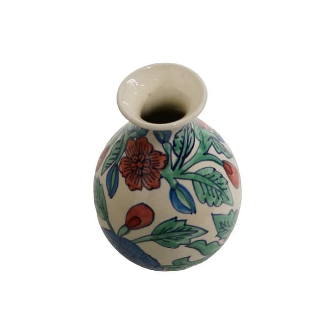 Home&Manor Ceramic Bottle Vase Multicolor