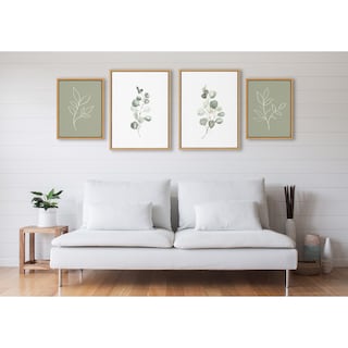 Kate and Laurel Sylvie Botanical Canvas Art Set by Various Artists
