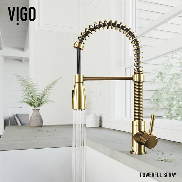 VIGO Brant Pull-Down Spray Kitchen Faucet - Overstock - 30237162
