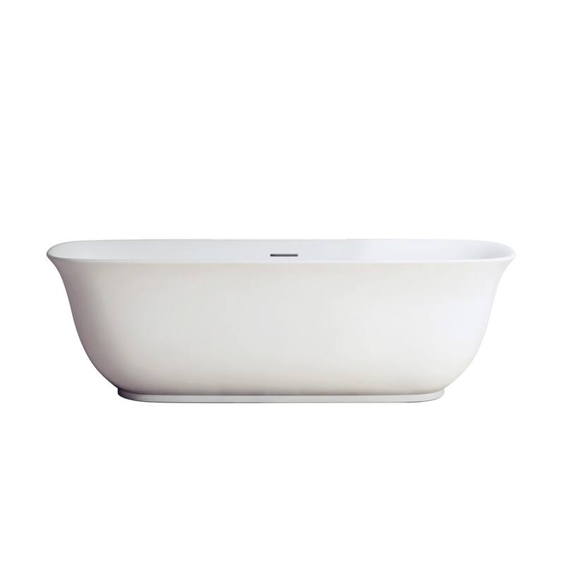Miseno 255067-BAT Orion 67" Free Standing Acrylic Soaking Tub with - White