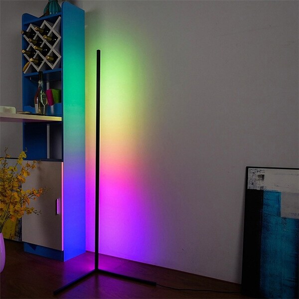 Dimming black white floor lamp modern rgb online