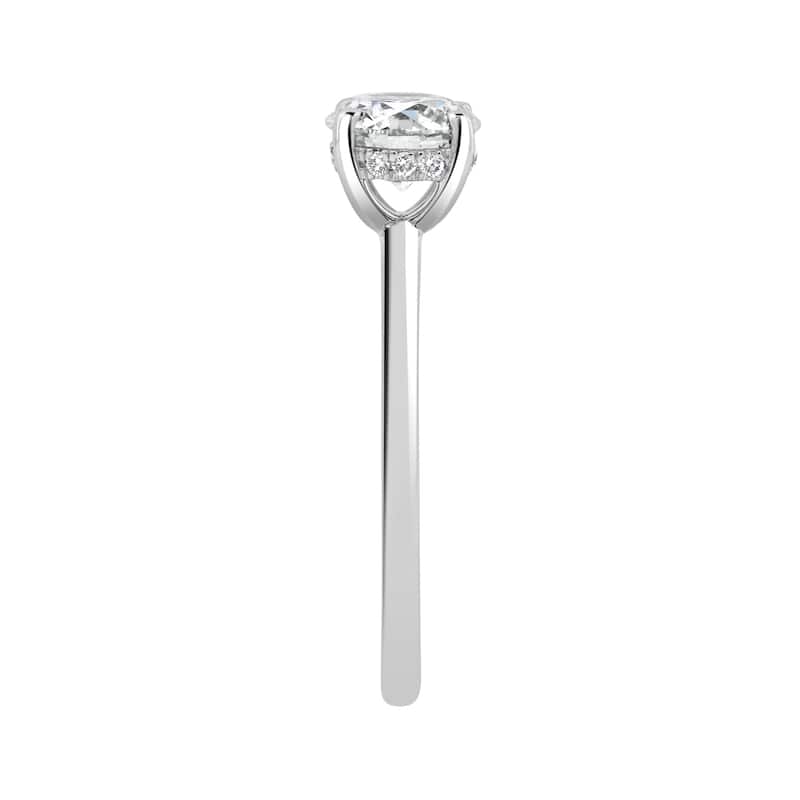 Auriya Lab Grown 1 1/2ct Radiant-cut Hidden Halo Solitaire Diamond Engagement Ring in 14k Gold Certified (H-I, VS1-VS2)