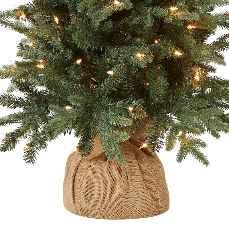 National Tree Company 4 ft. Burlap Christmas Tree with Clear Lights - 4 Foot