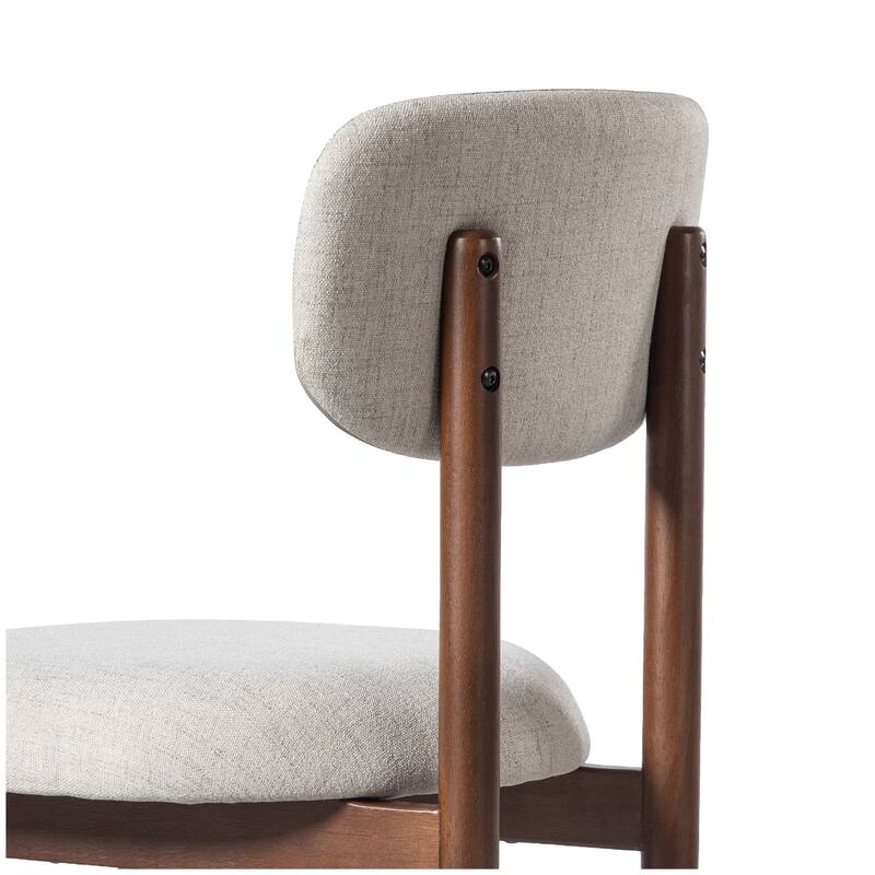 Modern Upholstered Dining Chair with Solid Wood Legs Side Chair for Kitchen Dining Room Living Room (Set of 2)