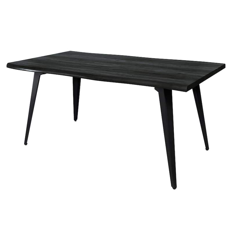 LeisureMod Lawrence Acrylic Folding Dining Chairs and Dining Table Set