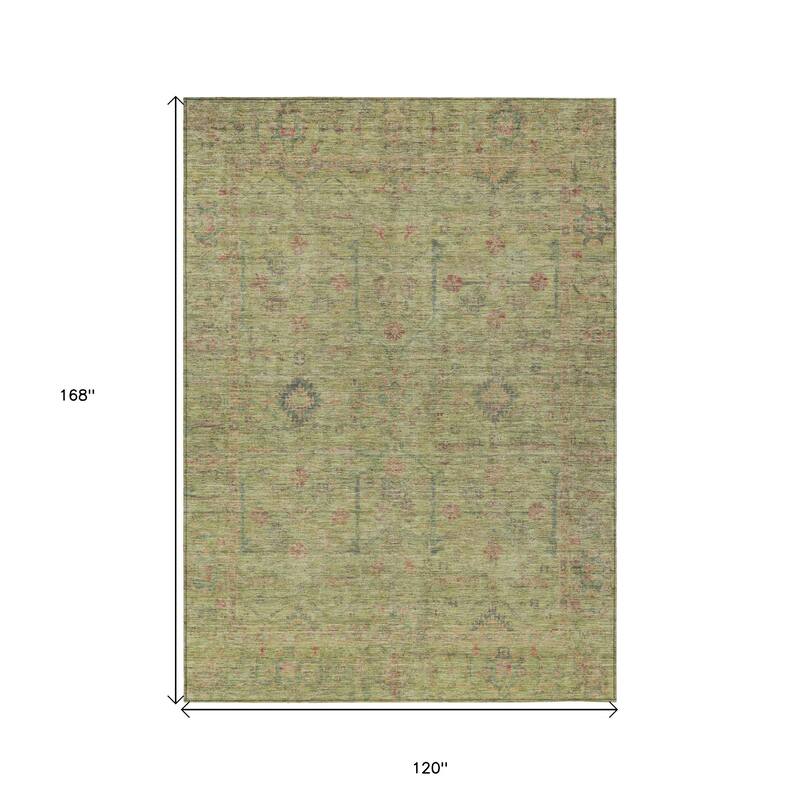HomeRoots Floral Traditional Rectangle Outdoor Rug