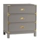 preview thumbnail 12 of 27, Kedric 3-drawer Goldtone Accent Nightstand by iNSPIRE Q Bold