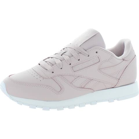 Reebok Womens Classic Leather Running Shoes Leather Workout - Ashen Lilac/White