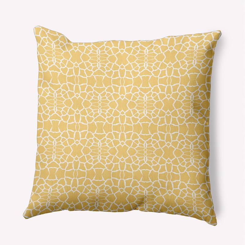 Tiny Giraffe Pattern Decorative Throw Pillow - 18" x 18" - Daffodil