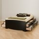 preview thumbnail 1 of 5, Prepac Tall Queen Captain's Platform Storage Bed with 12 Drawers