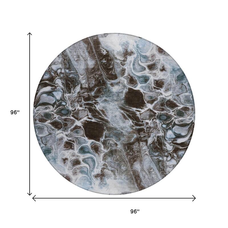 HomeRoots Abstract Transitional Rectangle Outdoor Rug