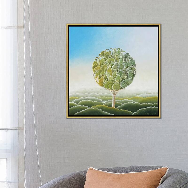 iCanvas "The Cat Tree" by Paule Bernard Roussel Framed