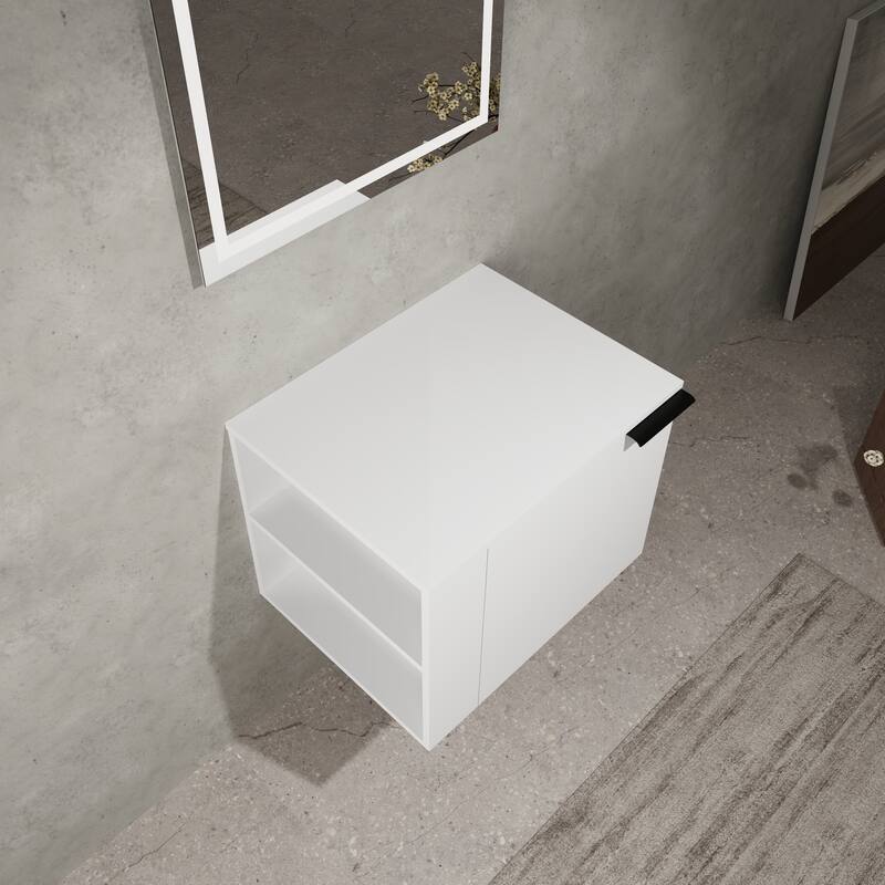 24" Oak Bathroom Vanity Cabinet with Generous Storage, Soft-Close Doors, and Easy Assembly (Sink Not Included)