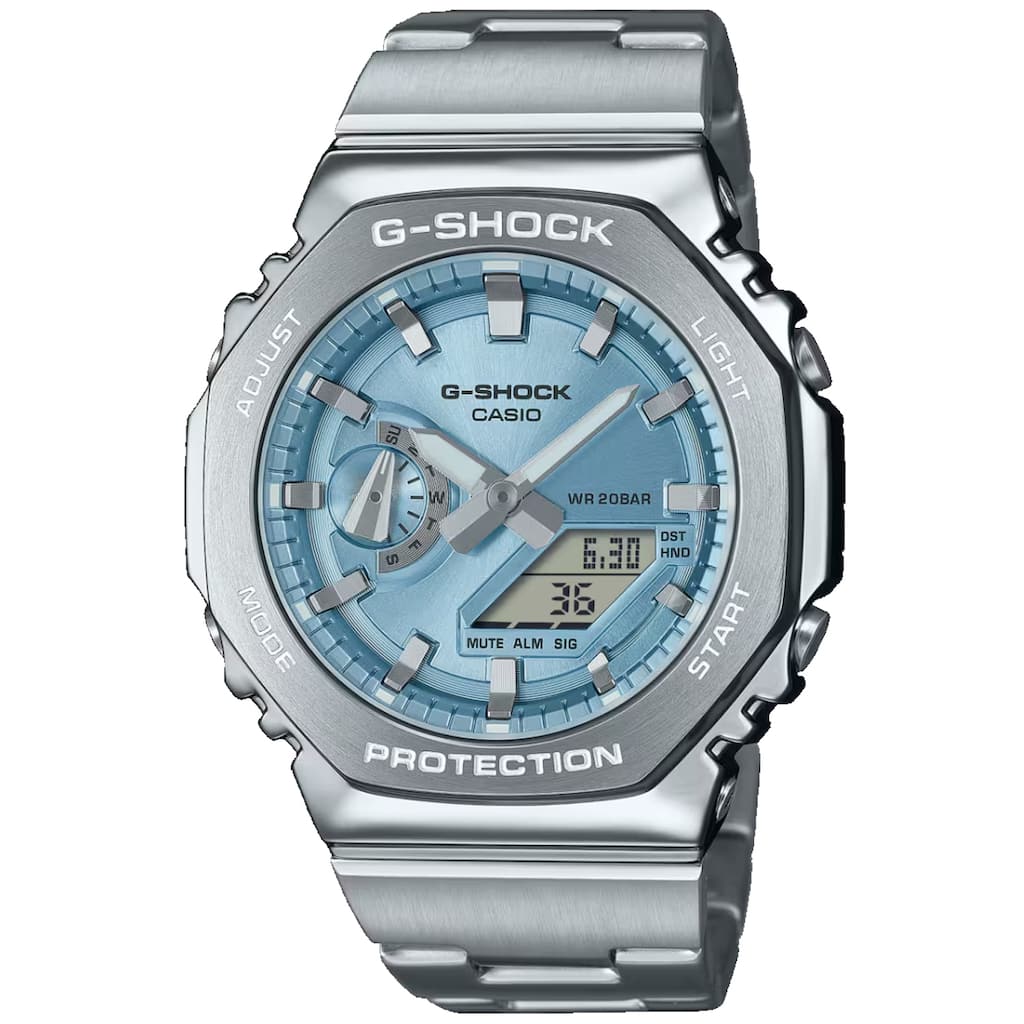 Casio Men's G-Shock G-Steel 2100 Series Blue Dial Watch - GM2110D-2A - One Size