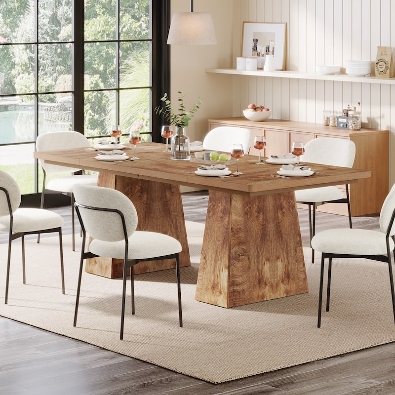 63 Inches Modern Rectangular Dining Table for 4-6