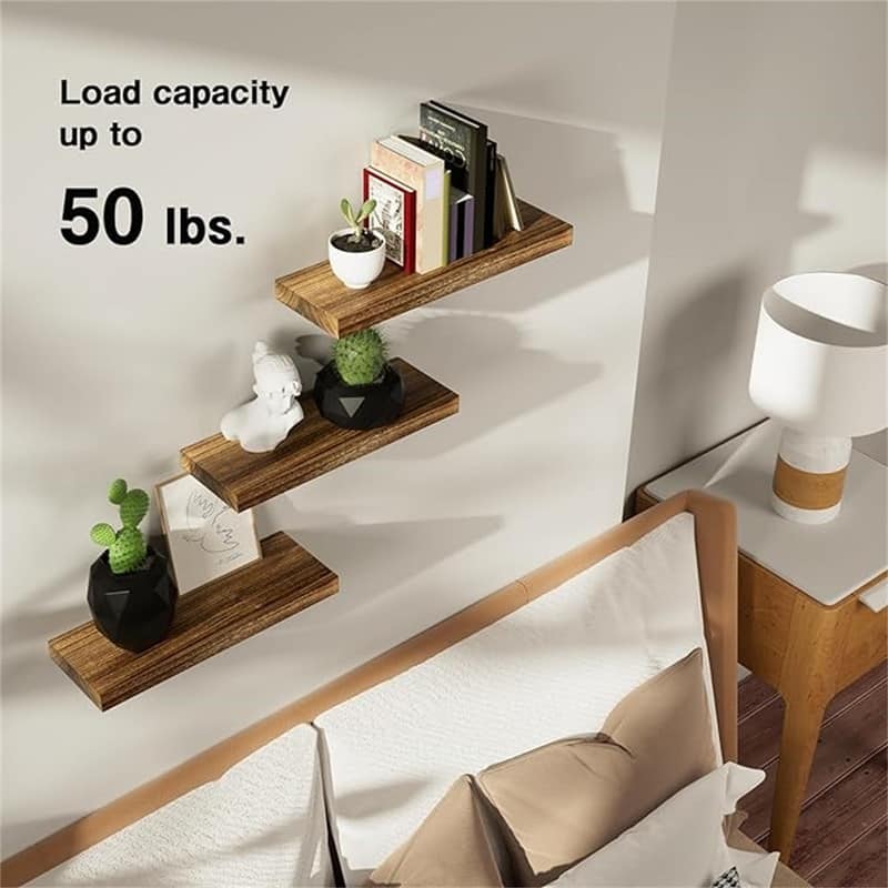 Wooden Floating Shelves for Wall 15.7 - 7.08"D x 15.7"W x 1.54"H
