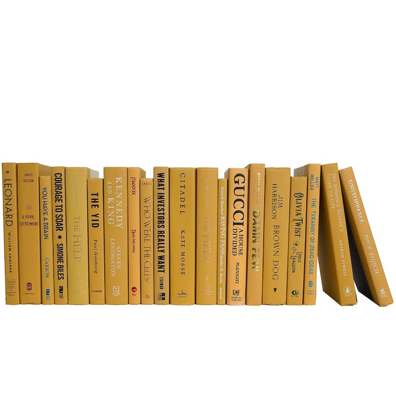 Books Yellow Decorative Accessories: Saffron Color By The Foot