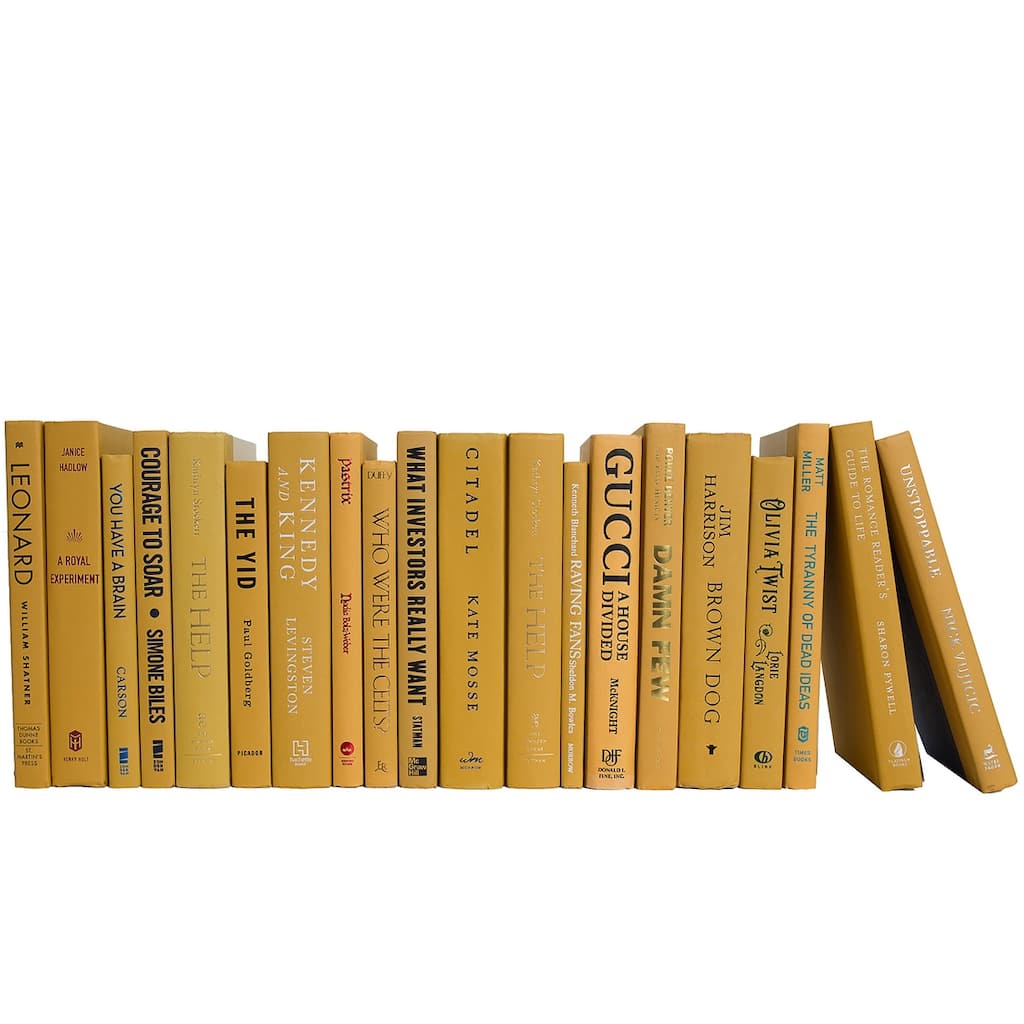 Books Yellow Decorative Accessories: Saffron Color By The Foot