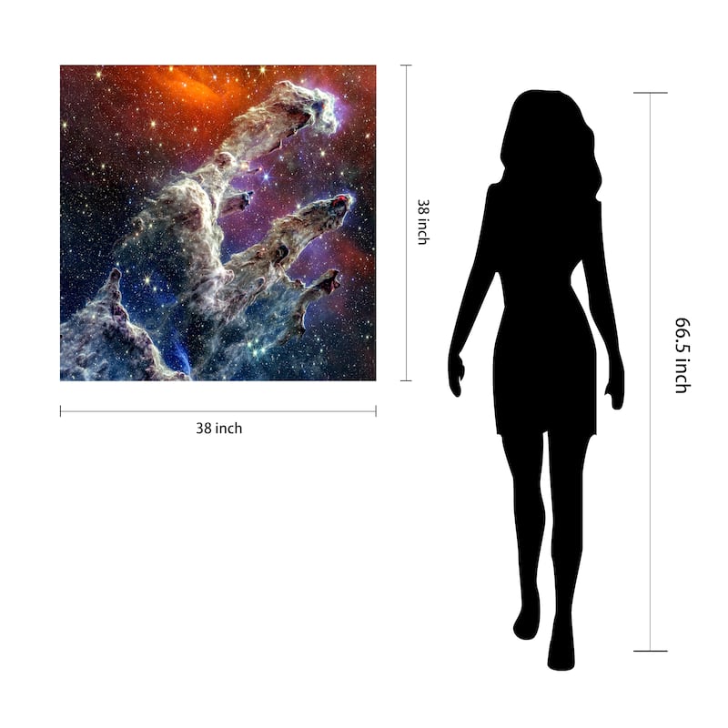 Empire Art Direct "Eagle Nebula" Printed Tempered Art Glass Wall Art - Multi-Color
