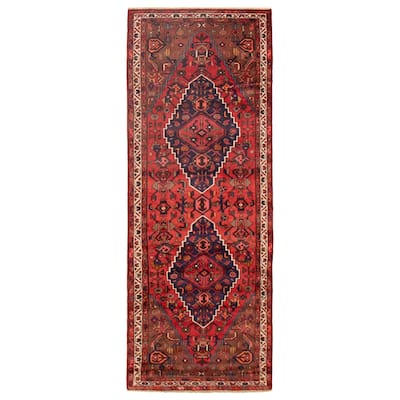 ECARPETGALLERY Hand-knotted Andelz Red Wool Rug - 3'7 x 9'8