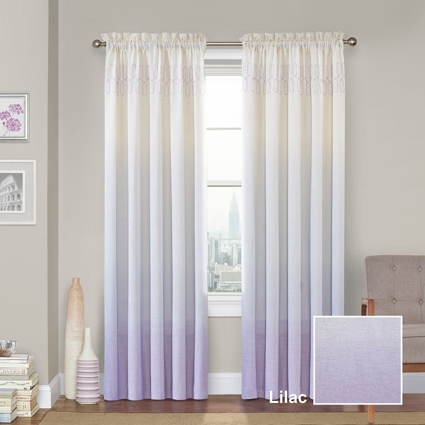 Vue Signature Arashi Ombre Embroidery Curtain Panel. Opens flyout.