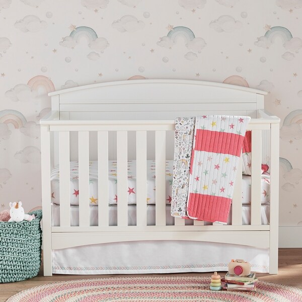 Lush Decor Baby Unicorn Heart Rainbow Micro Mink Fitted Crib Sheet