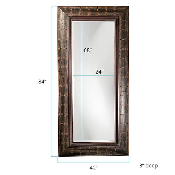 Allan Andrews Brown Full Length Decorative Pamela Mirror - 40" x 84" x 3"