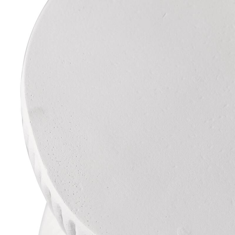 15" Wide Side Table in Painted Fiberstone with Hourglass Design Spire Collection