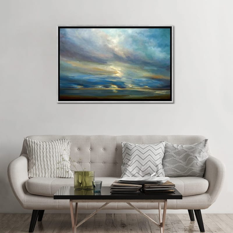 iCanvas "Clouds On The Bay I" by Sheila Finch Framed