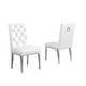 preview thumbnail 16 of 14, Best Quality Furniture Velvet Button Tufted Side Chairs with Chrome Base- Set of 2