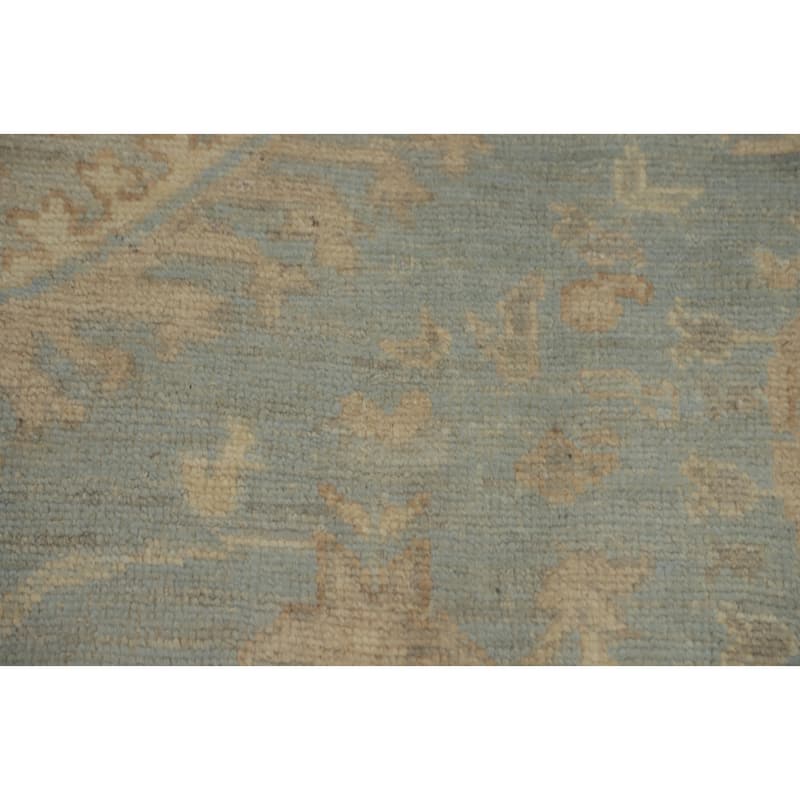 Vegetable Dye Wool Oushak Turkish Area Rug, Medallion Geometric Carpet - 10' 8'' X 8' 5''