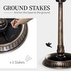 preview thumbnail 4 of 13, Outsunny 3-in-1 Resin Free Standing Garden Pedestal Bird Bath Bowl Feeder Planter - Bronze