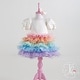 preview thumbnail 1 of 6, Special Occasion Dress with Multi Color Tutu Skirt for Baby
