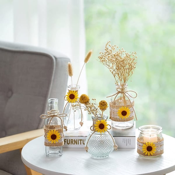 Mini Vases, Bud Vase with Sunflower for Home Decor Events - Bed Bath & Beyond