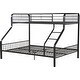 preview thumbnail 2 of 2, Twin XL/Queen Metal Bunk Bed with Sturdy Slat System and Safety Guardrails, Gunmetal Finish
