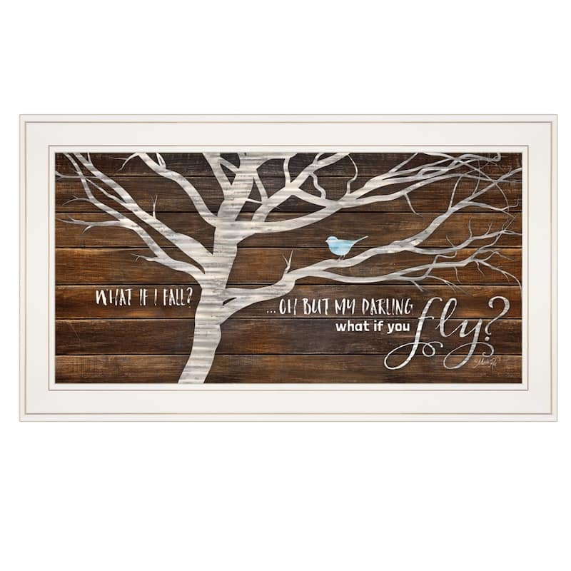 TrendyDecor4U Contemporary "What if You Fly" Framed Print Wall Art by Marla Rae