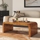 preview thumbnail 1 of 18, NPD Furniture Adriel Burl Wood Coffee Table Golden Brown Burl