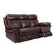 preview thumbnail 4 of 11, Hudson Power Reclining Top Grain Leather Sofa (Brown/ Blue/ Red)