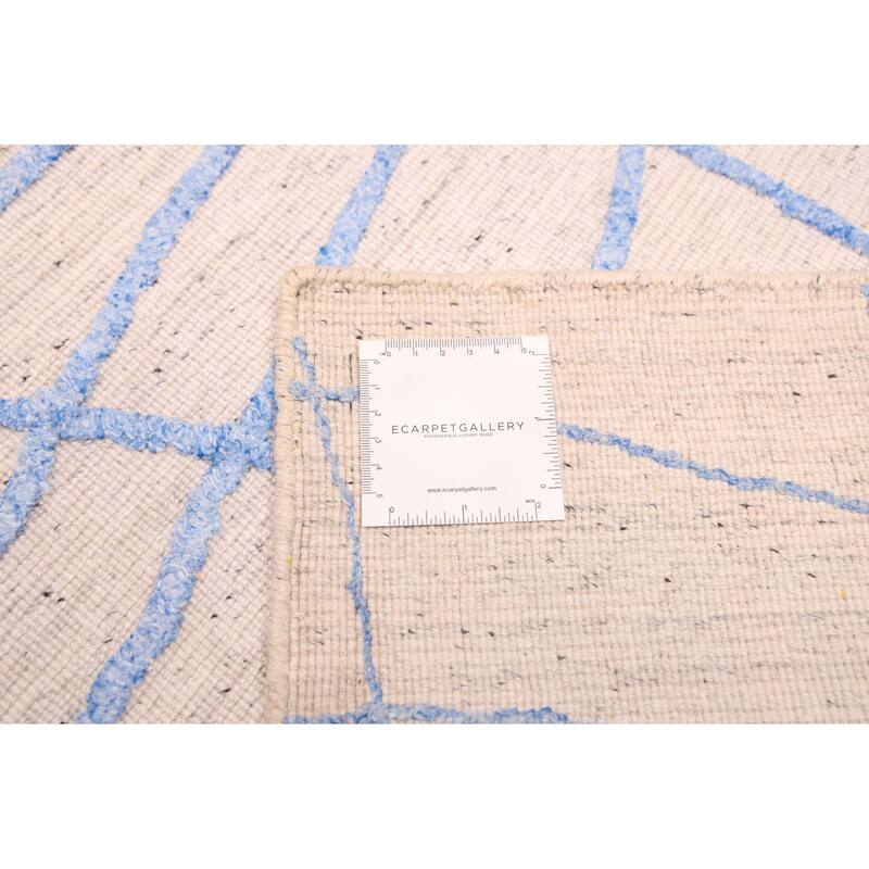 ECARPETGALLERY Hand Loomed Loreto Ivory Silk, Wool Rug - 5'4 x 7'7