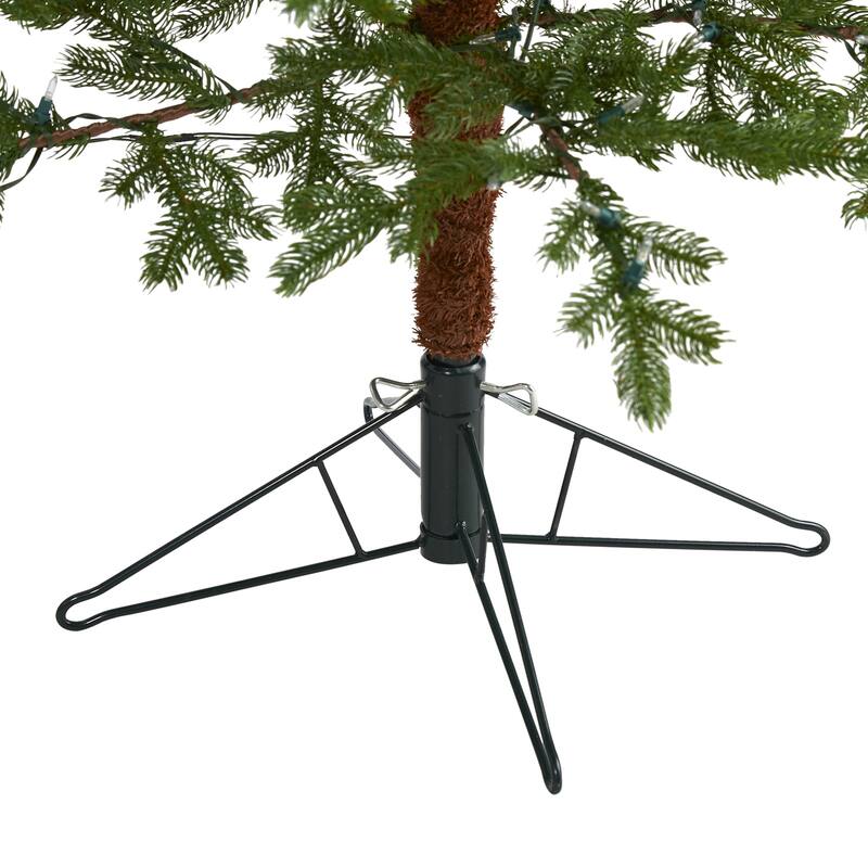 6.5ft. Fir Artificial Christmas Tree with 250 Clear Warm LED Lights and 208 Branches - Charming Holiday X-Mas Glow
