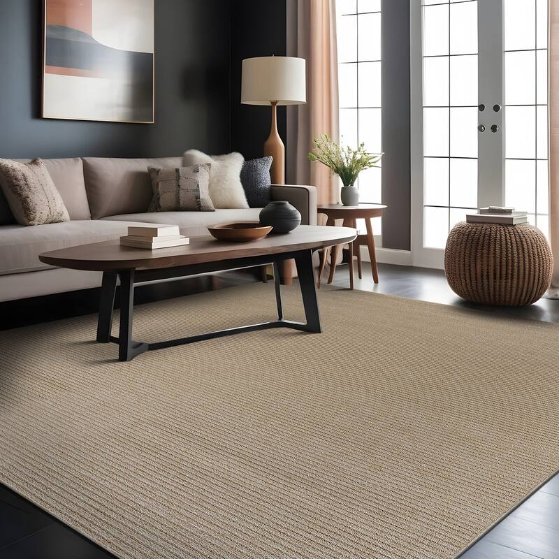 Beverly Rug Solid Color Non-Slip Rubber Back Washable Indoor Area Rug